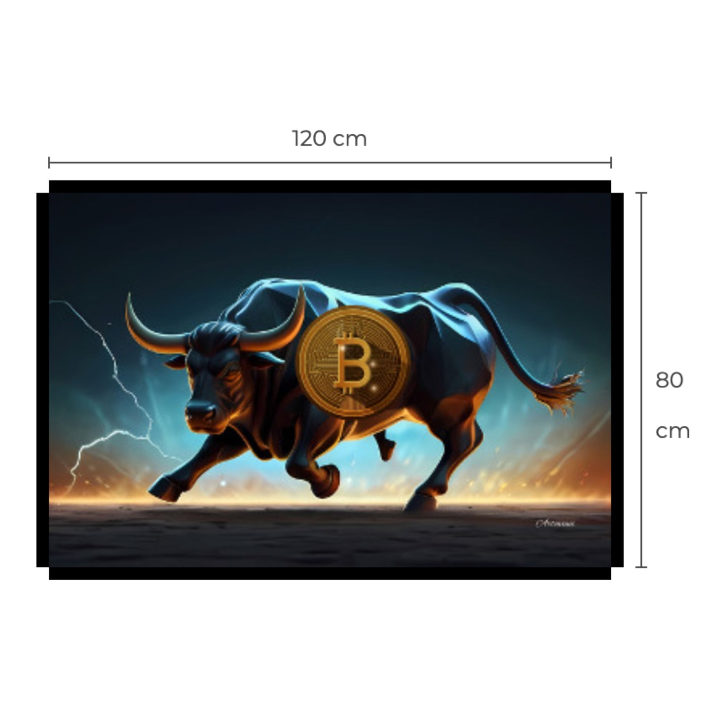 Crypto Bull Run Canvas Wall Art Decor