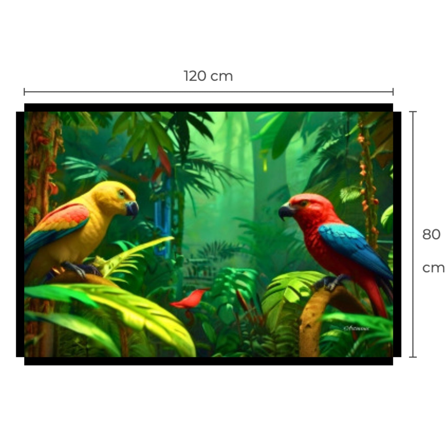 Forest Parrots Canvas Wall Art