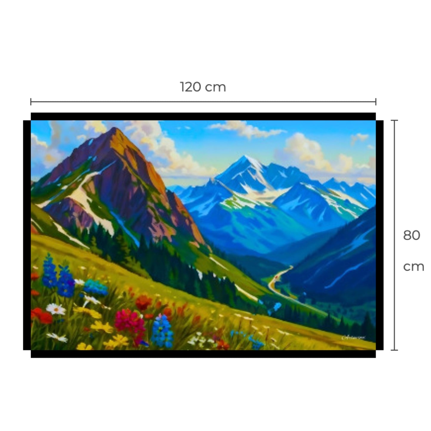 Canvas Mountain View Ready to Hang Wall Art