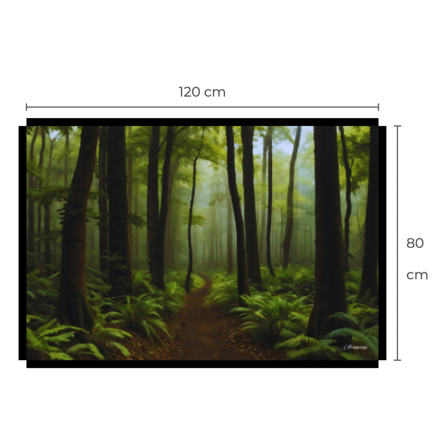 Green Tree Road Forest Canvas Art Print