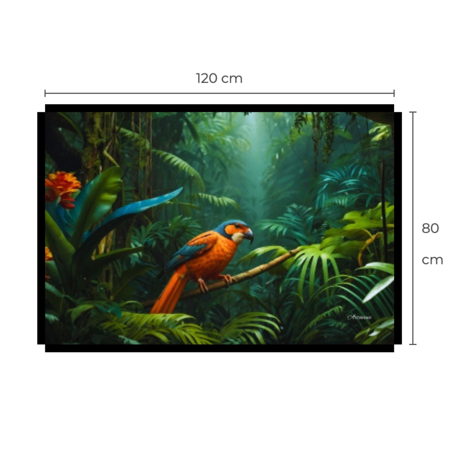 Parrot In Jungle Canvas Print