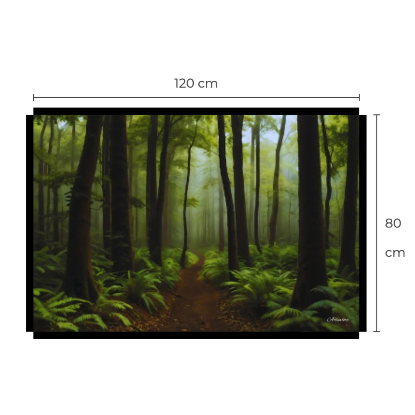 Mysterious Path in the Forest Canvas Art Print