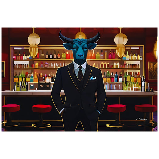 Taurus Man Gentlemen Canvas Wall Art