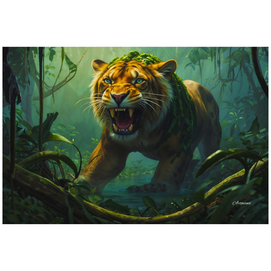 Mythical Lion in Jungle Wall Art