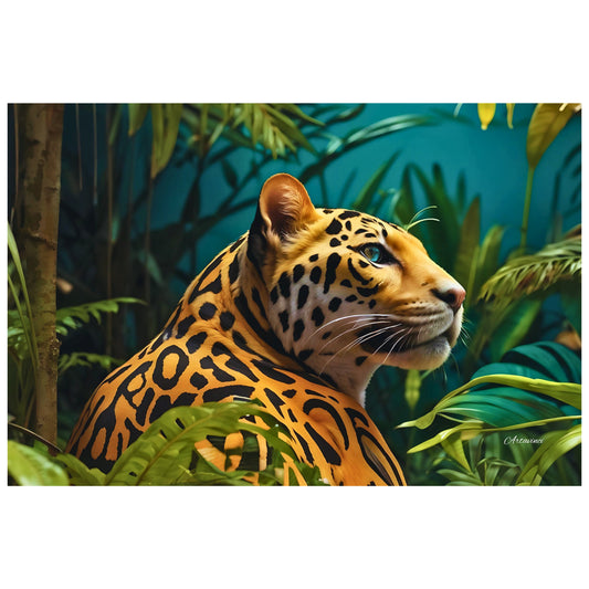 Blue Eyes Tiger Canvas Art