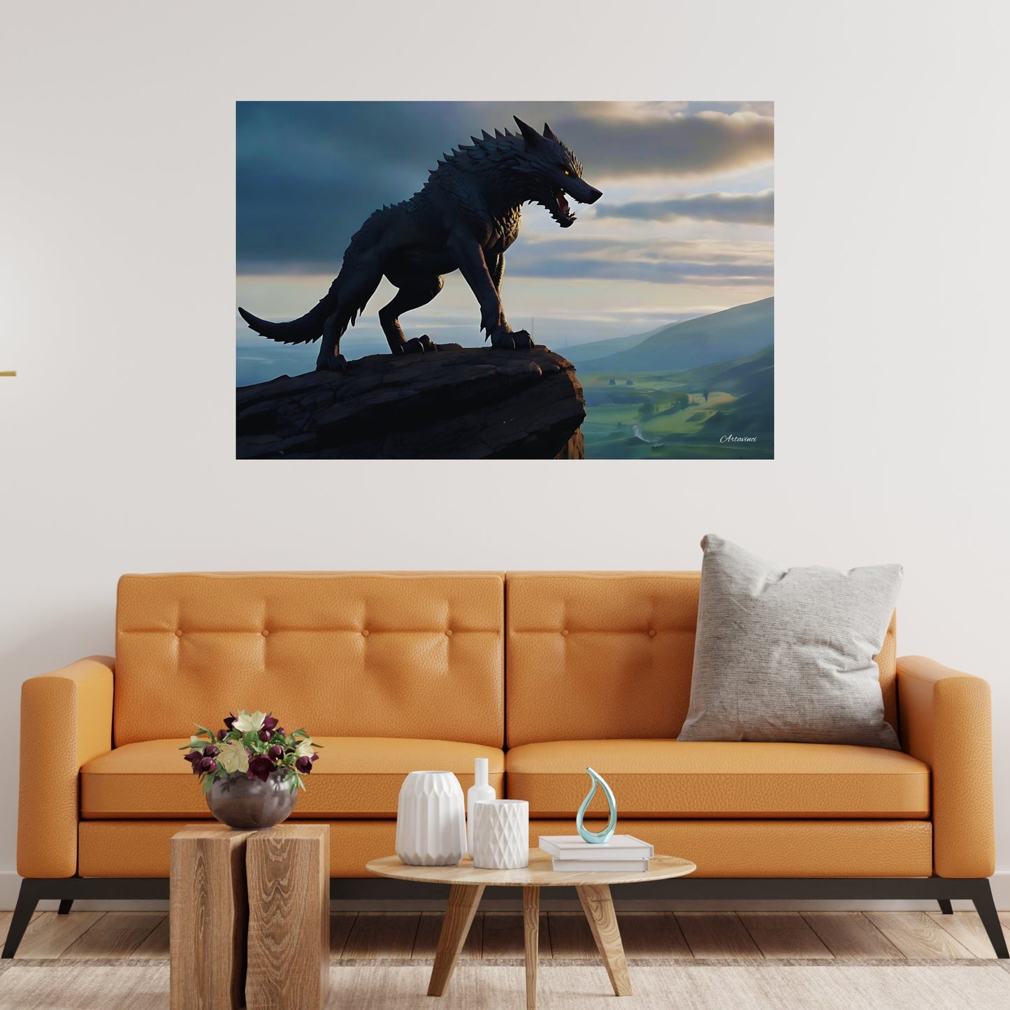 Hybrid Wolf Beast Creature Canvas Art