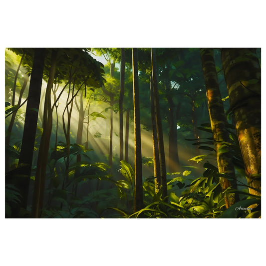 Green Forest Beauty Canvas Art Print