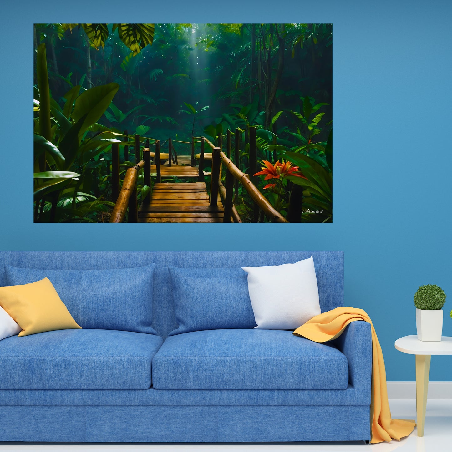 On Canvas Jungle Bridge