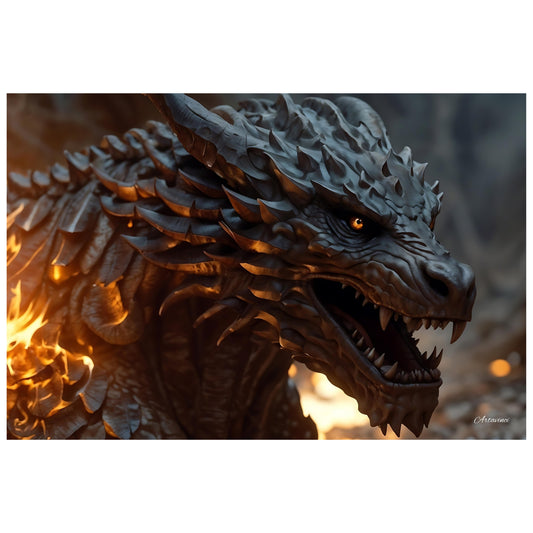 Fearsome Dragon Canvas Art Print