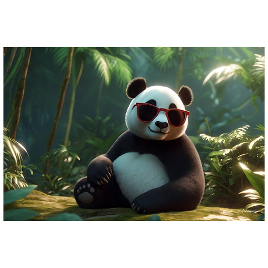 Cool Panda Bear with Sunglasses Canvas Art