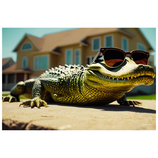 Cool Alligator in Sunglasses Canvas Art