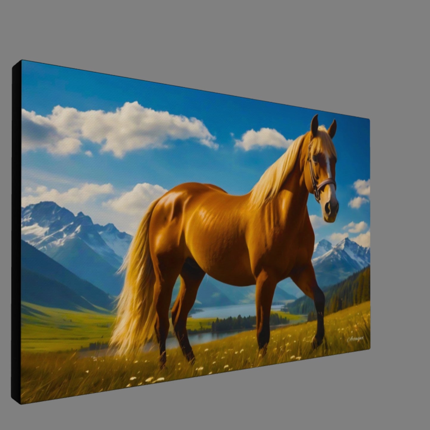 Golden Colour Haflinger Horse Canvas Art