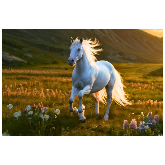 The White Horse Canvas Art