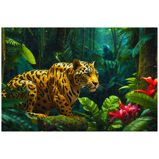 Tiger in the jungle canvas print