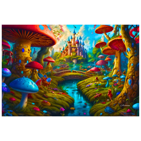 The Mushroom Kingdom Canvas Art Print