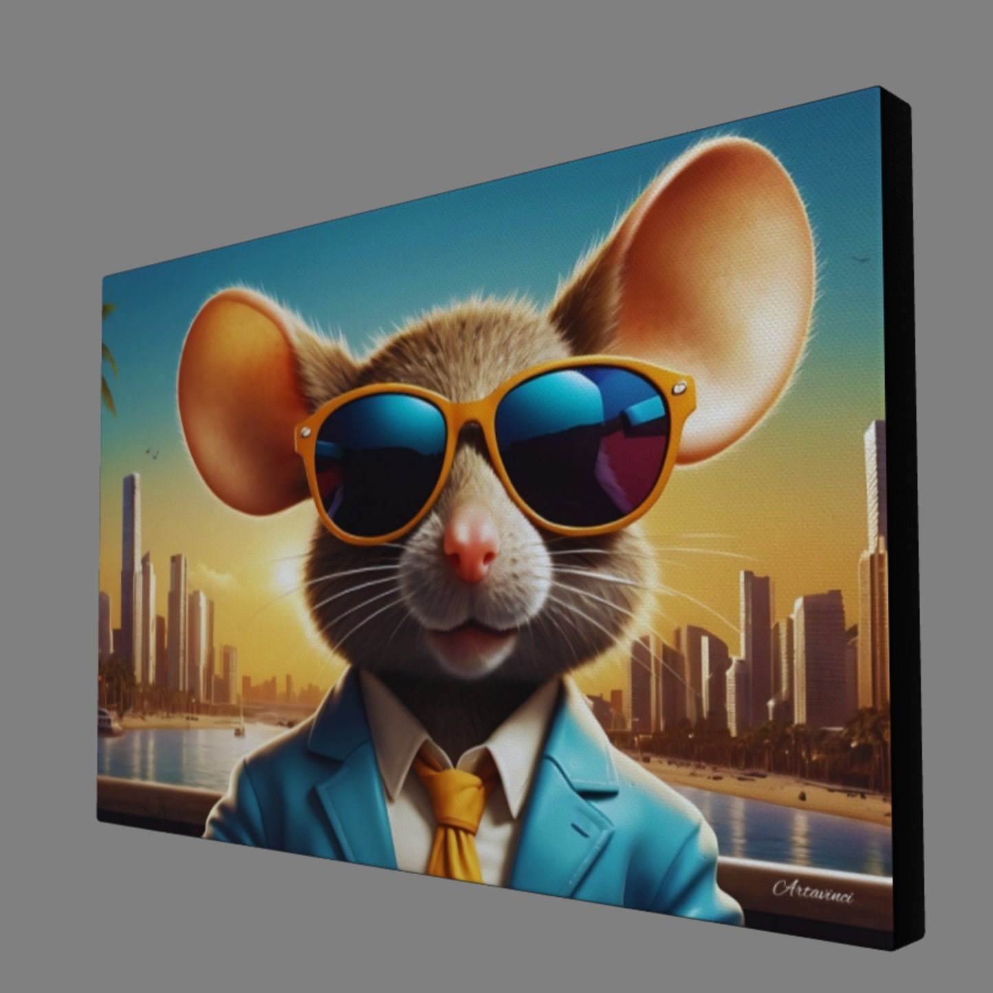 Cool Mouse in Sunglasses Canvas Art