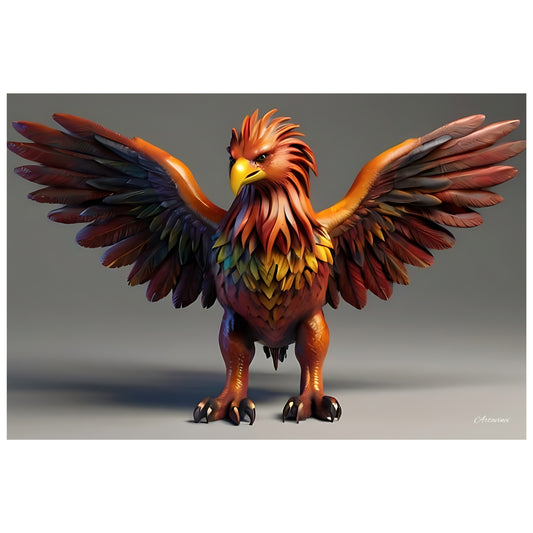 Royal Phoenix Bird Canvas Art