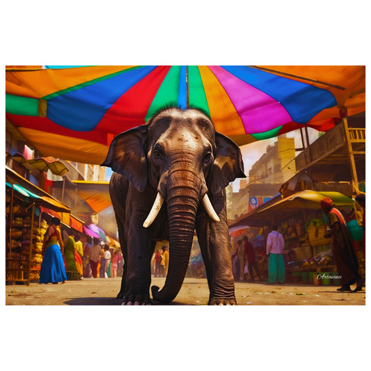 Elephant in India Bazaar