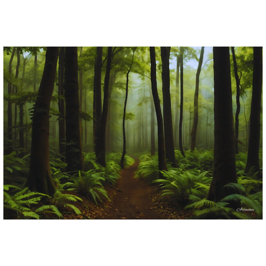 Mysterious Path in the Forest Canvas Art Print