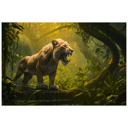 Lioness in the Jungle Canvas Art Print