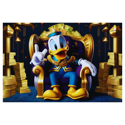 Rich Donald Duck Canvas Art