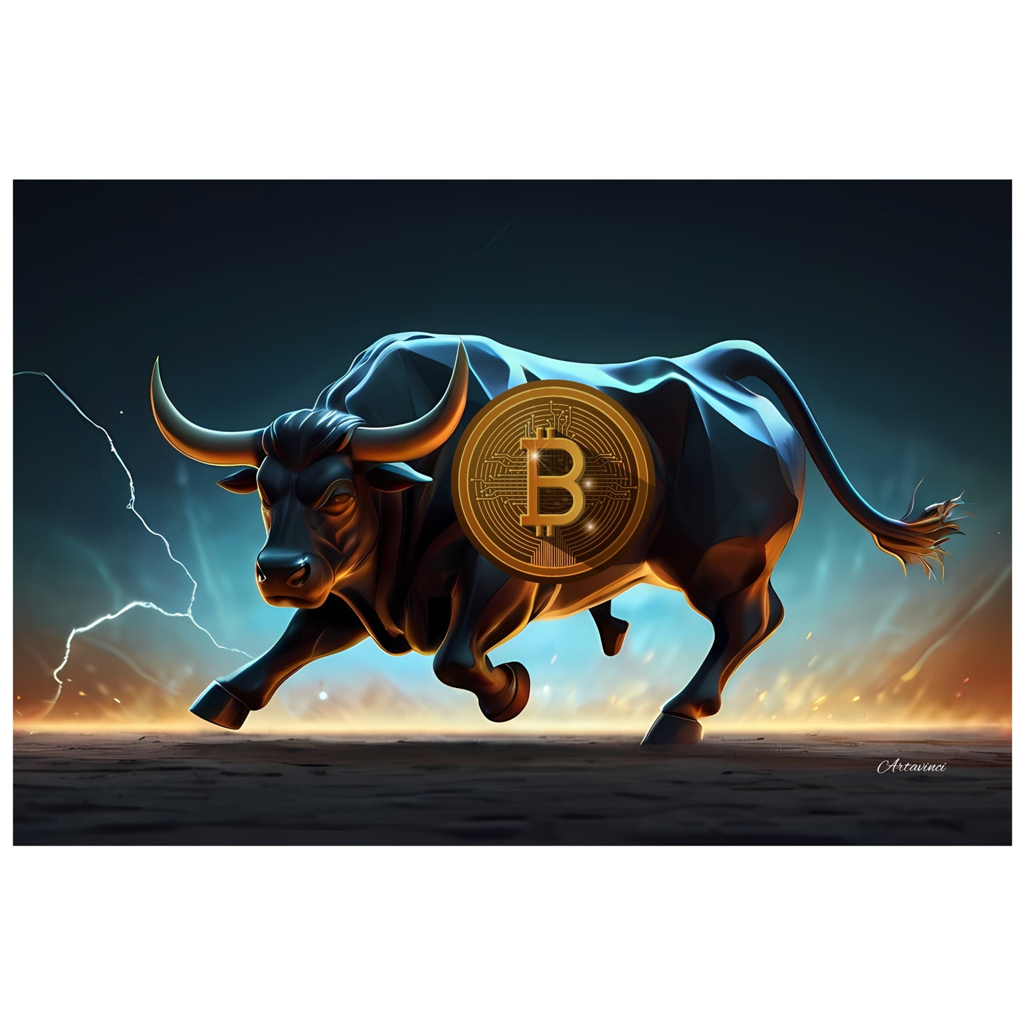 Crypto Bull Run Canvas Wall Art Decor