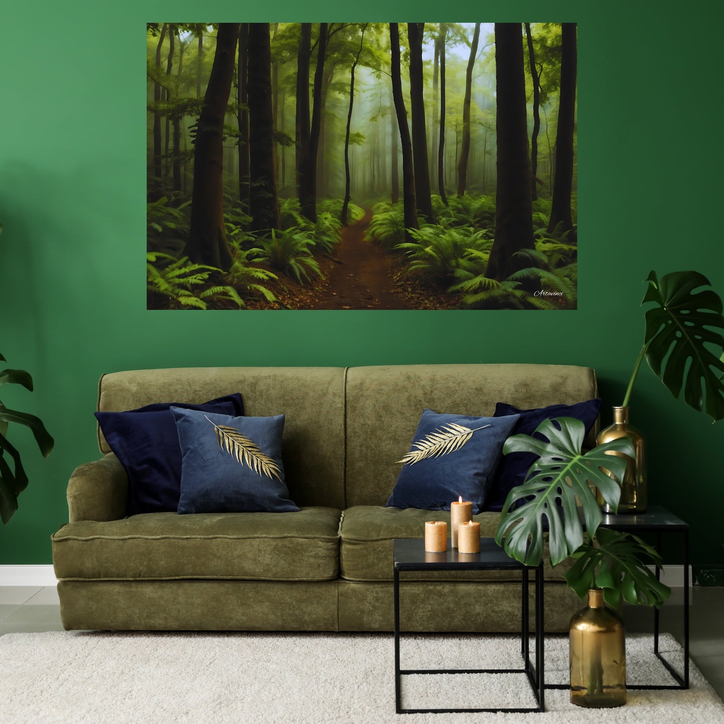 Mysterious Path in the Forest Canvas Art Print