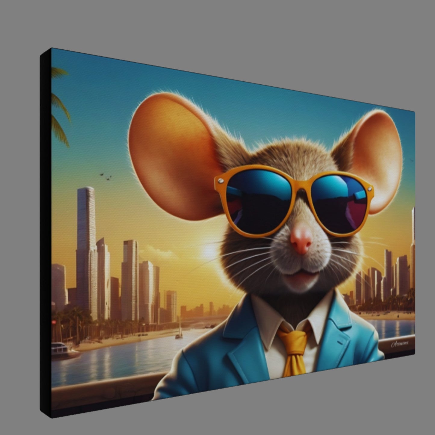 Cool Mouse in Sunglasses Canvas Art