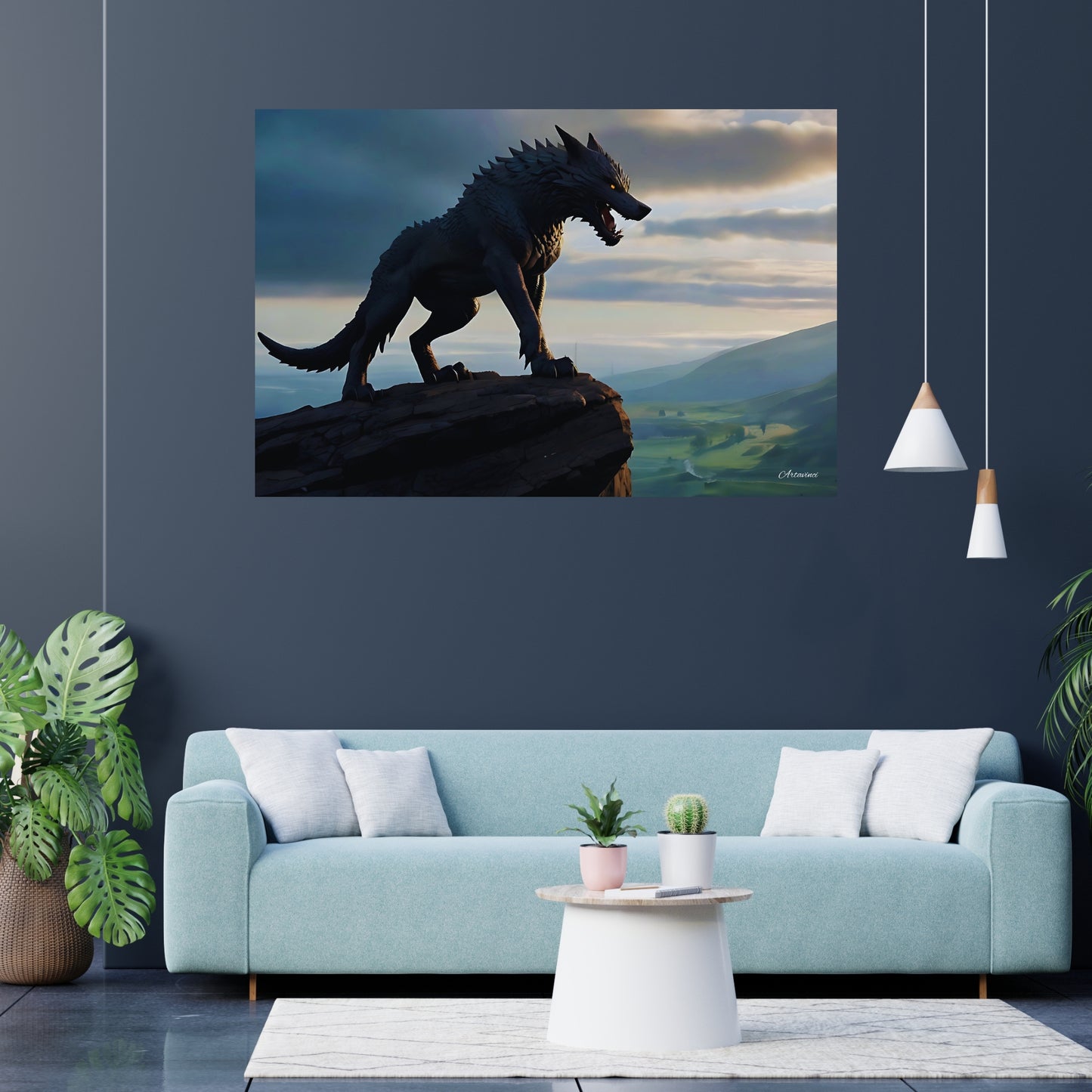 Hybrid Wolf Beast Creature Canvas Art