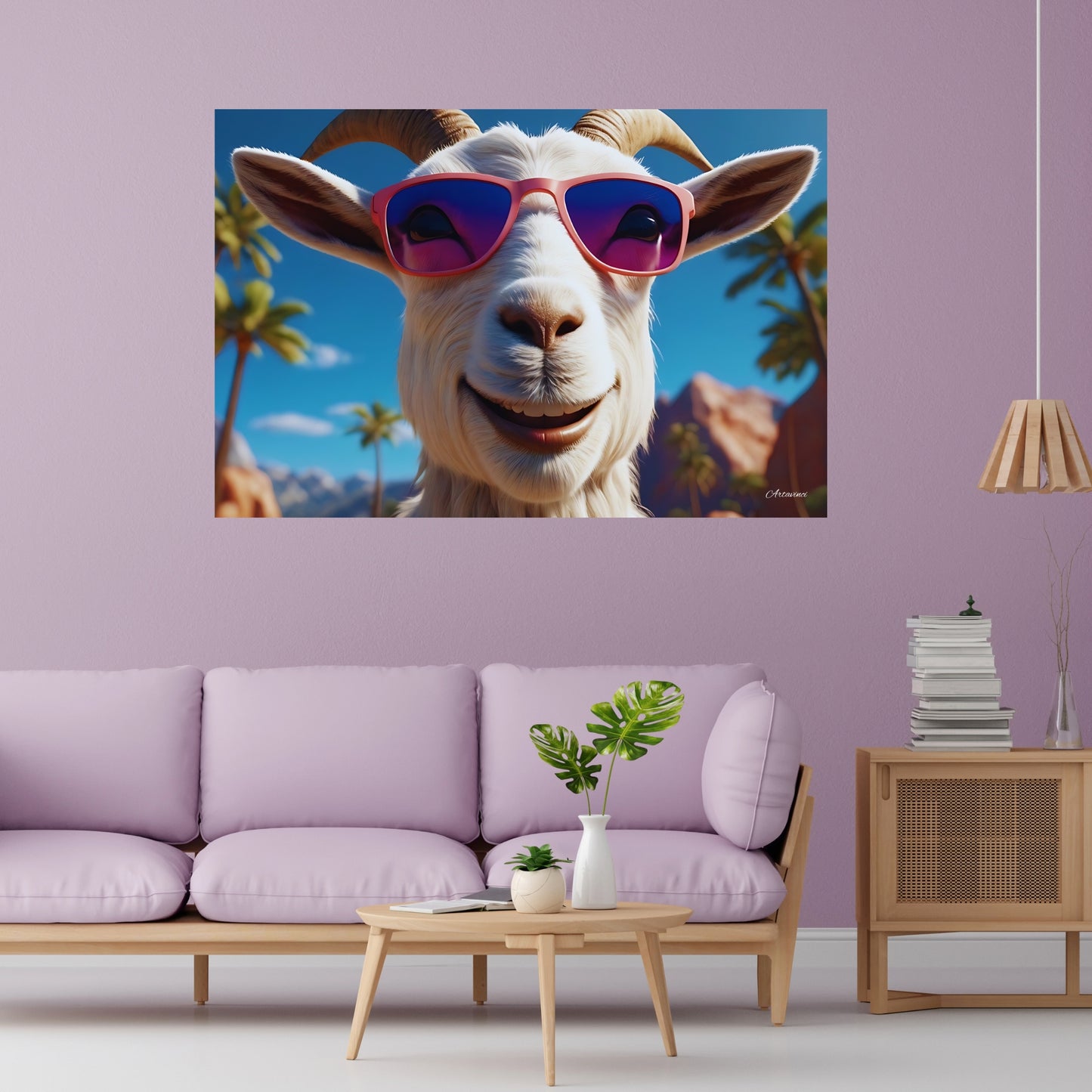 Bring Cheer to Your Walls with 'The Goat Smile' Canvas Art