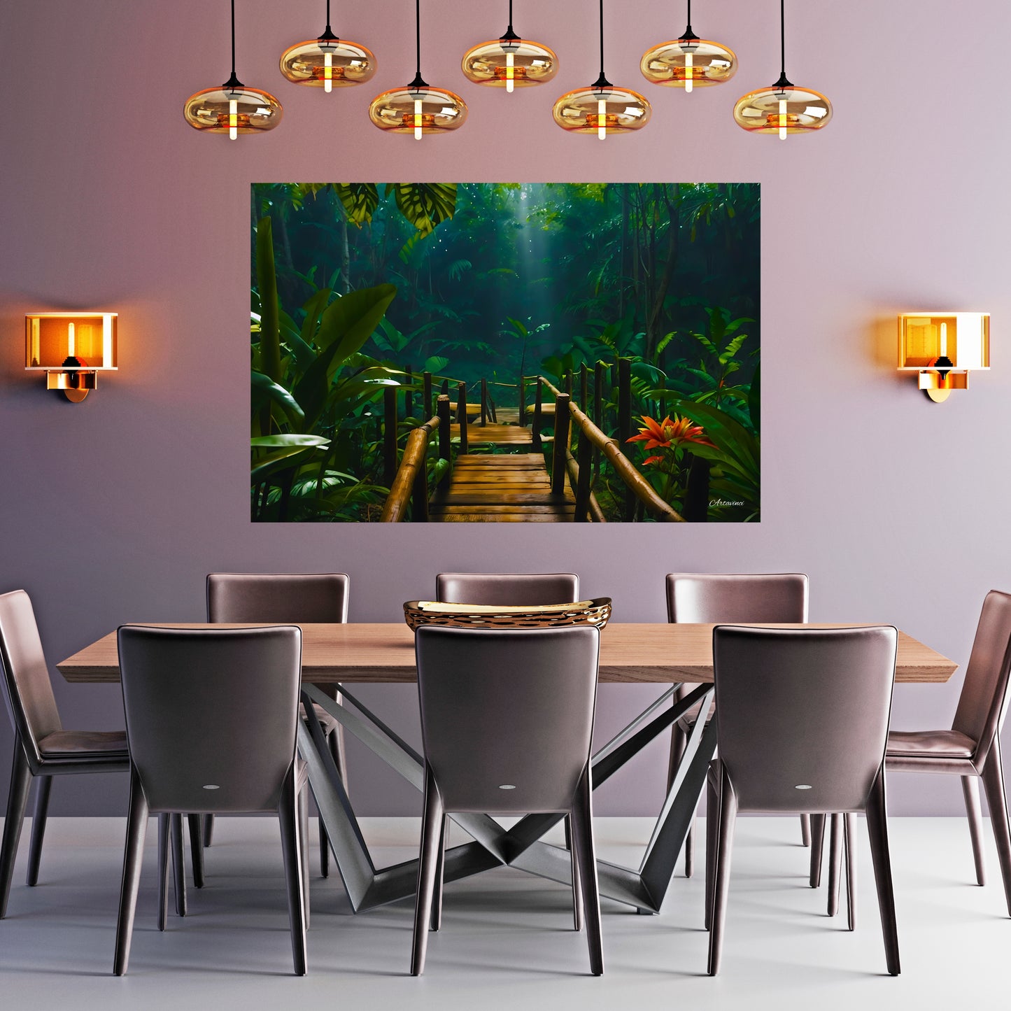 On Canvas Jungle Bridge