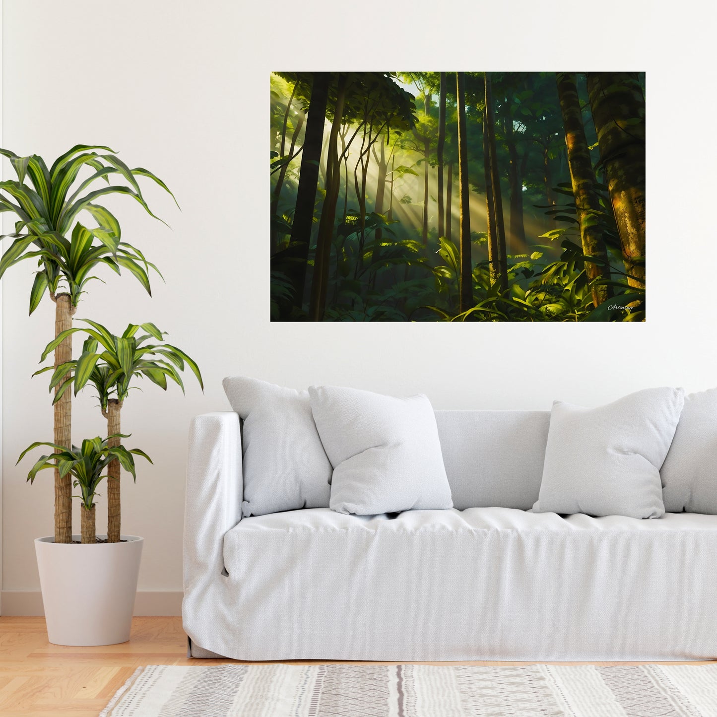 Green Forest Beauty Canvas Art Print