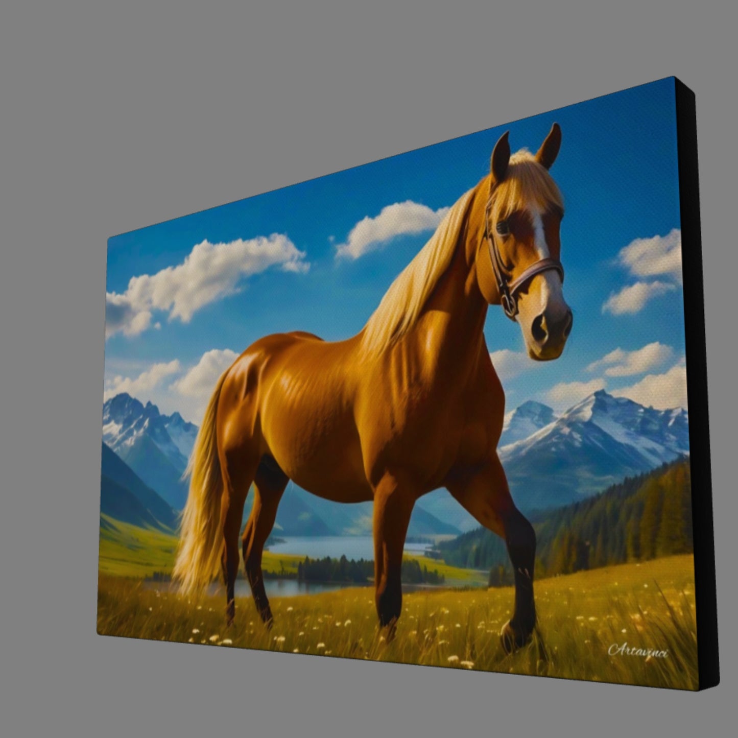 Golden Colour Haflinger Horse Canvas Art