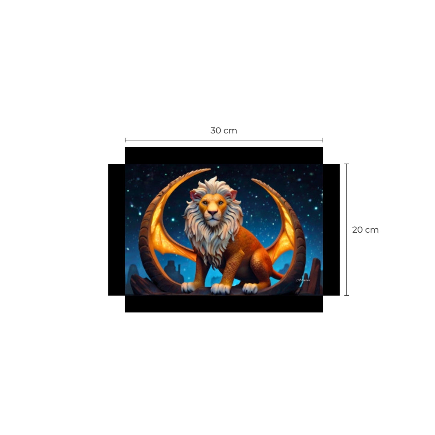 Winged Lion Mythical Creature Wall Art