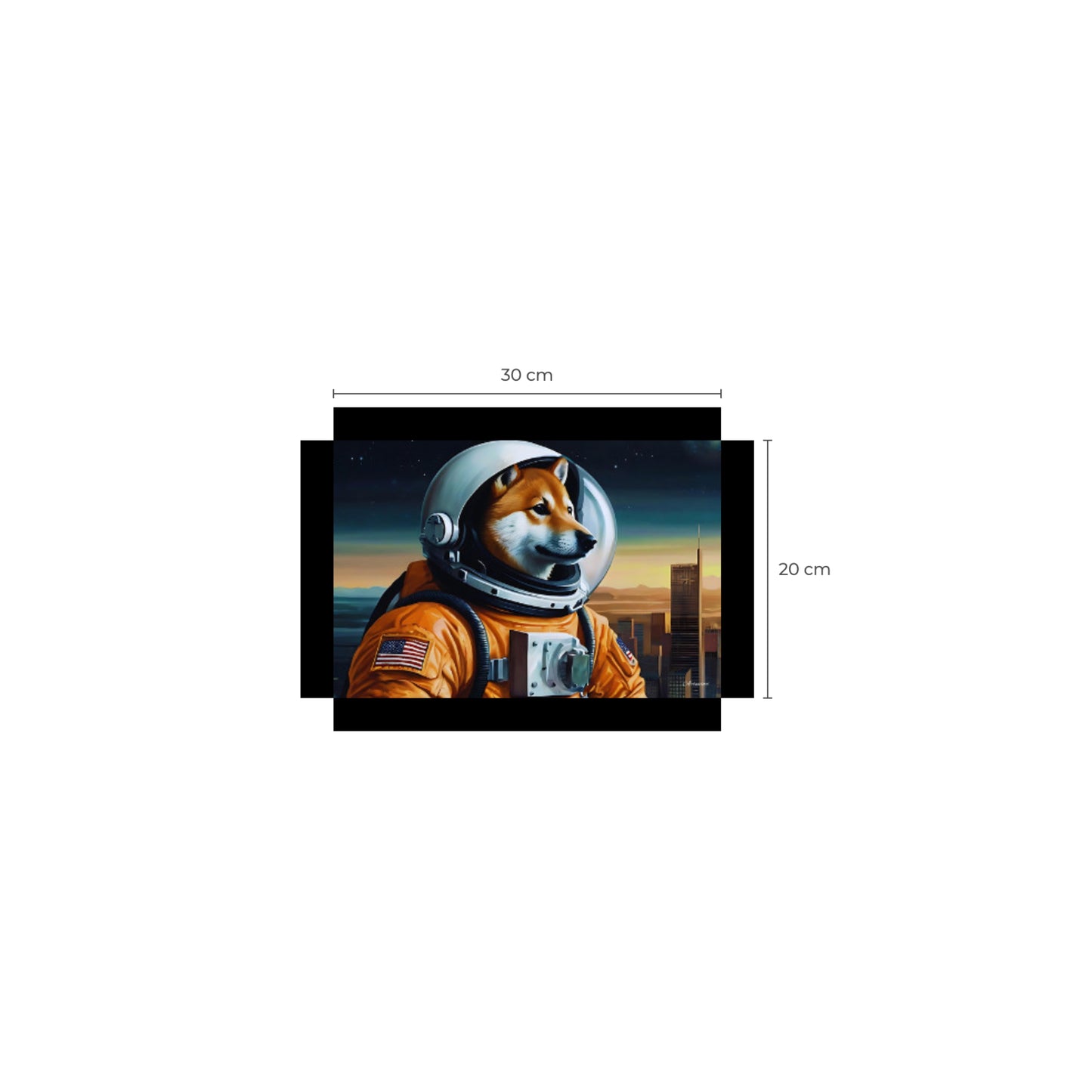 Shiba Inu Astronaut Canvas Art