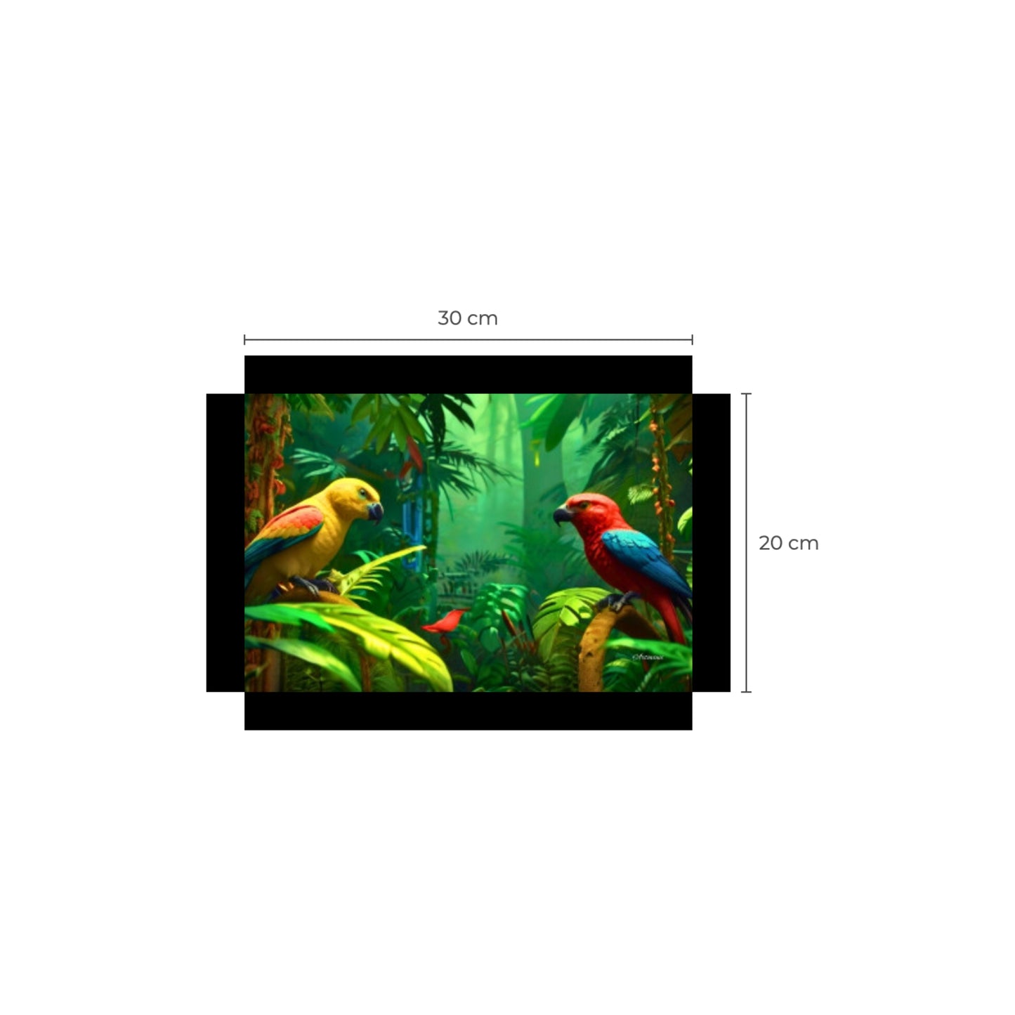 Forest Parrots Canvas Wall Art