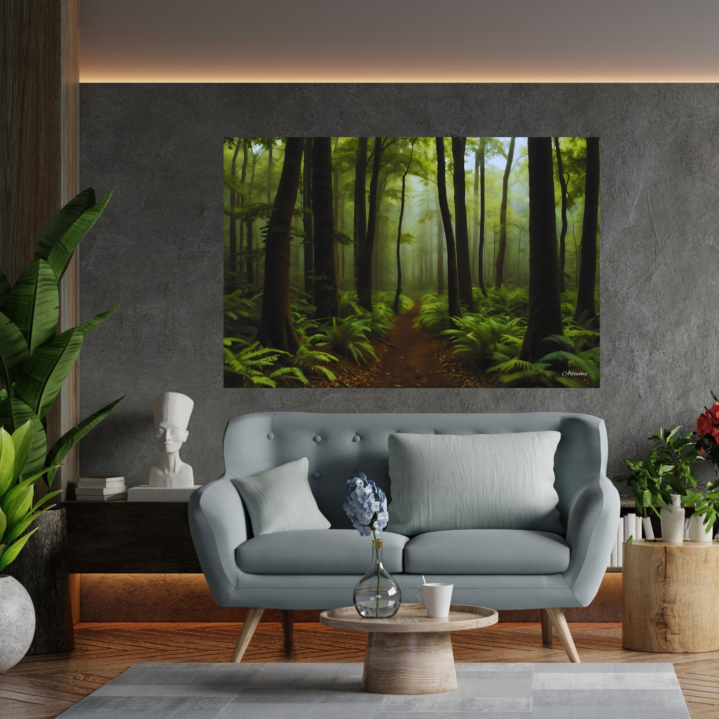 Mysterious Path in the Forest Canvas Art Print