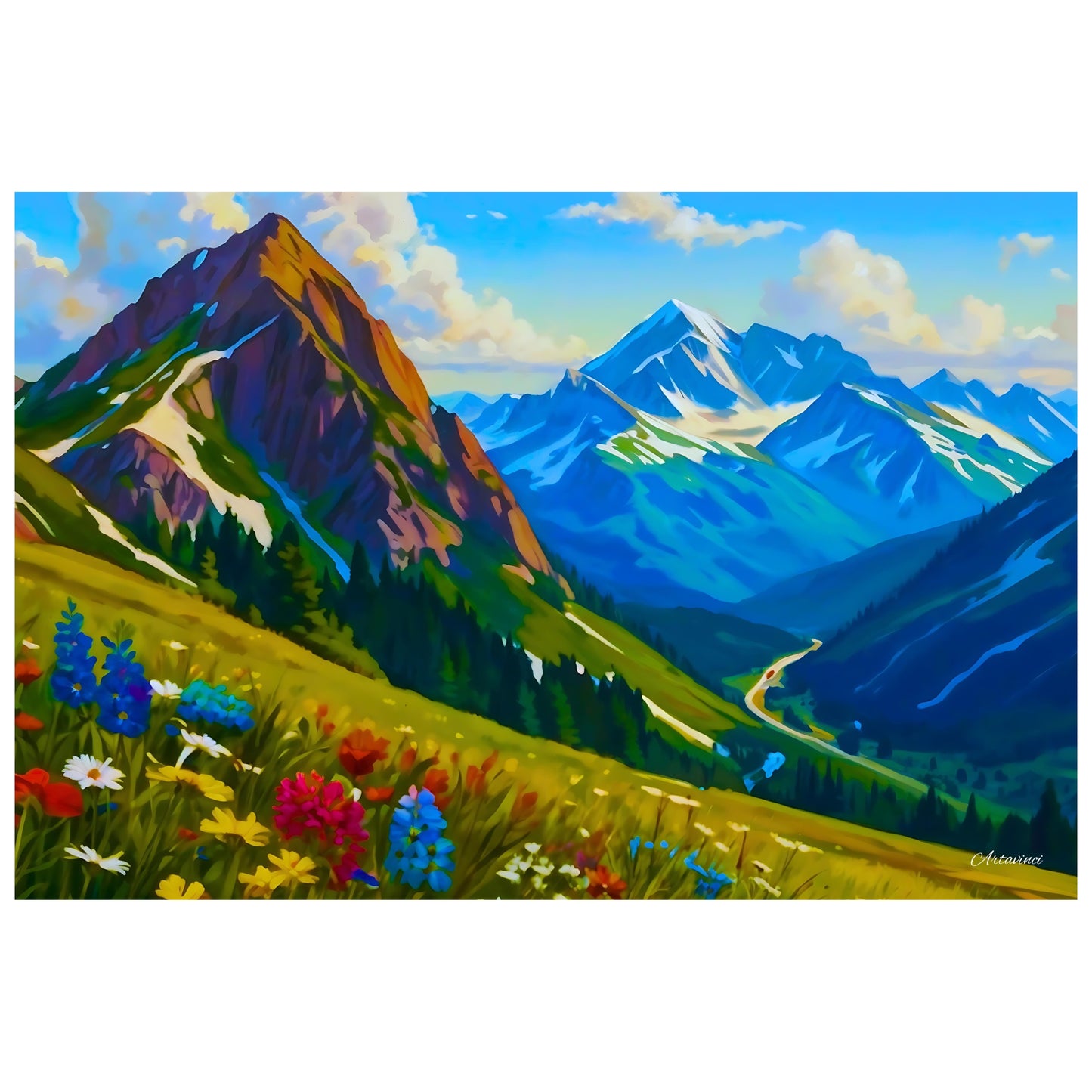 Canvas Mountain View Ready to Hang Wall Art