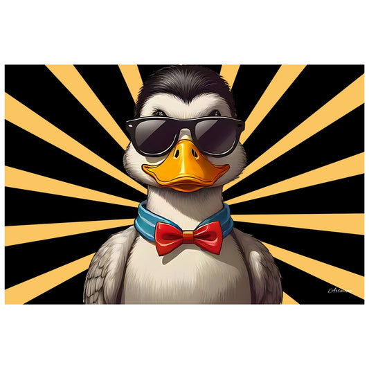 Duck Boss in Sunglasses Canvas Art