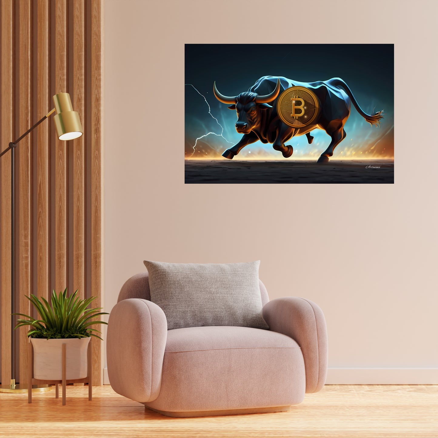 Crypto Bull Run Canvas Wall Art Decor