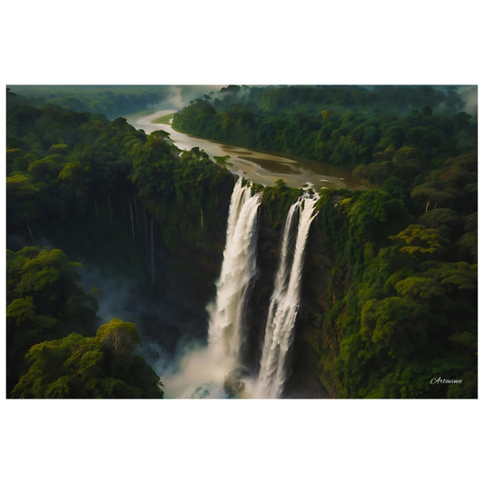 Waterfall In The Forest Canvas Print