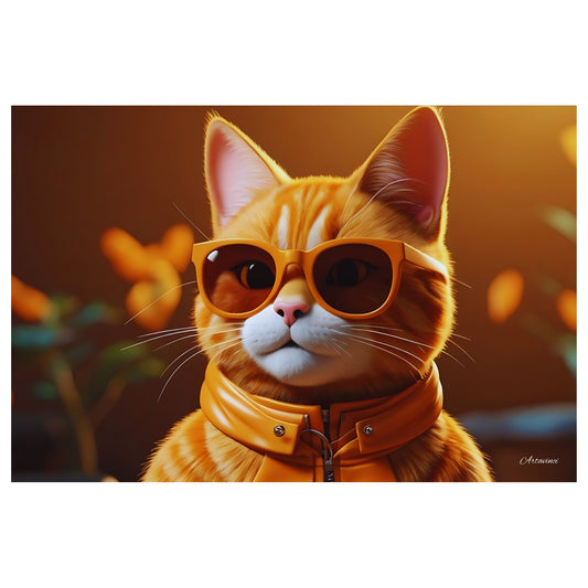 Cool Cat wearing Sunglasses Canvas Art