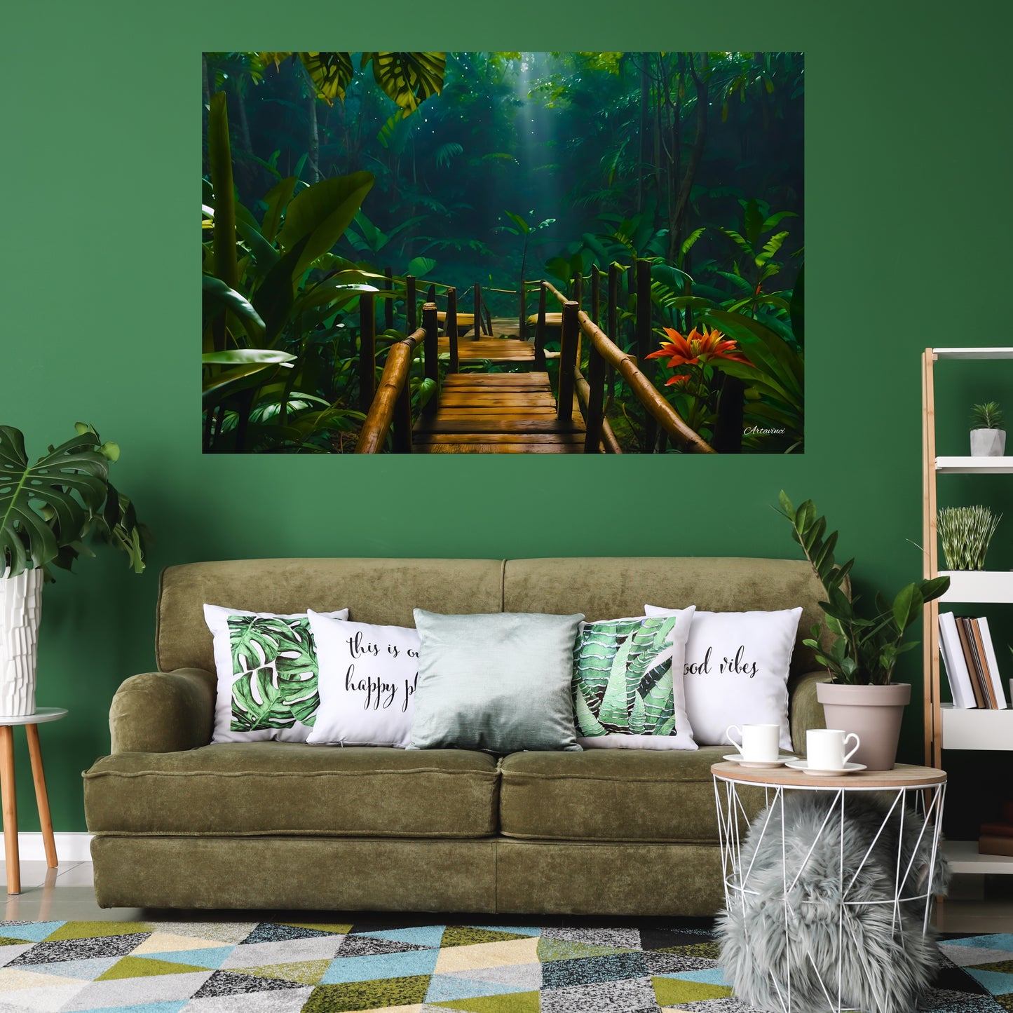 On Canvas Jungle Bridge