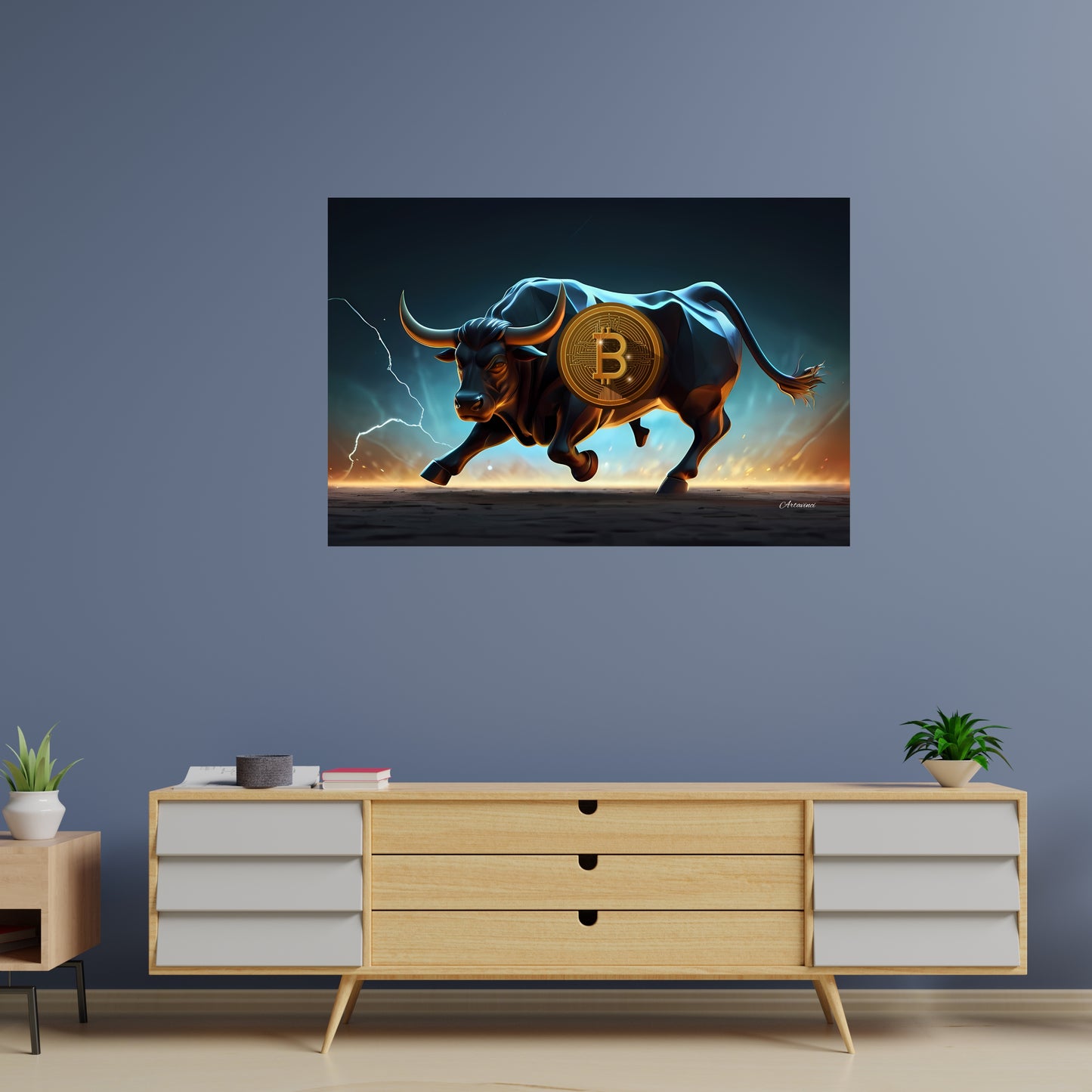 Crypto Bull Run Canvas Wall Art Decor