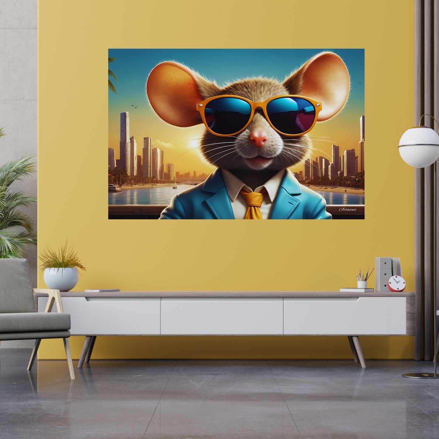 Cool Mouse in Sunglasses Canvas Art