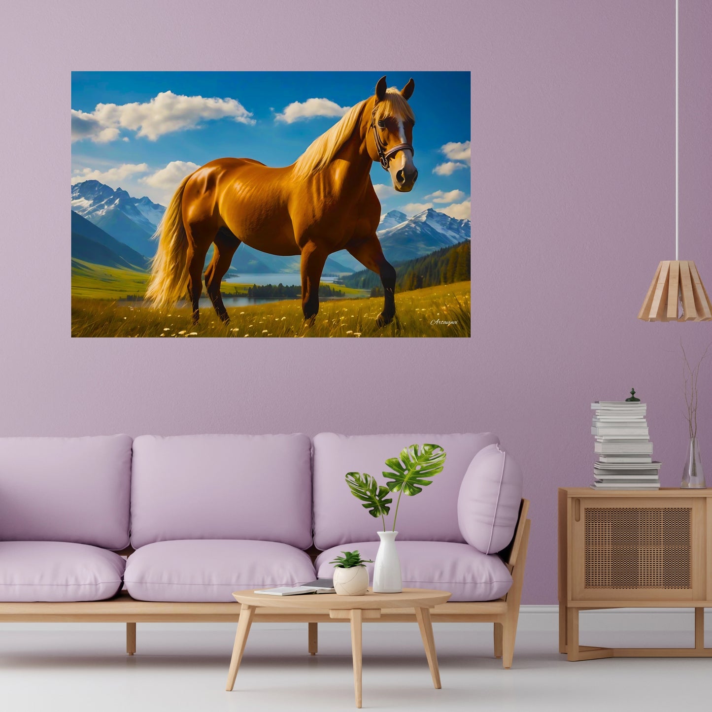 Golden Colour Haflinger Horse Canvas Art