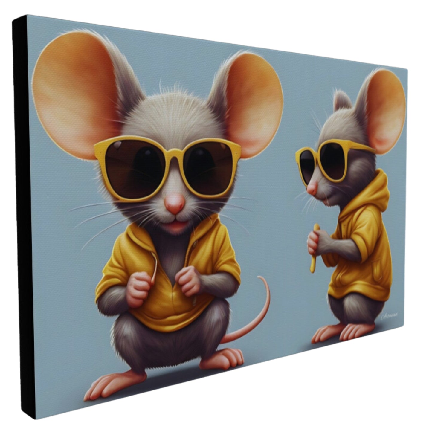 Two Tween Mice Brothers Canvas Art