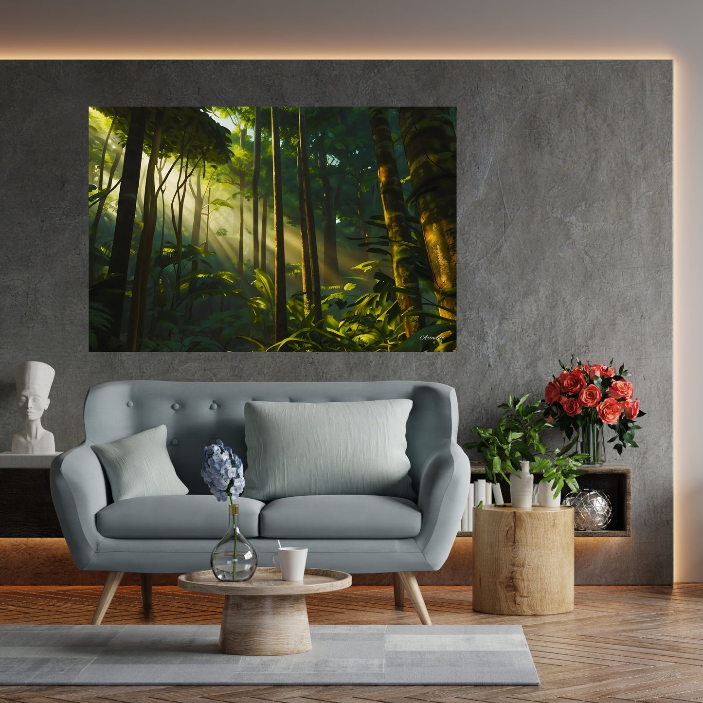 Green Forest Beauty Canvas Art Print