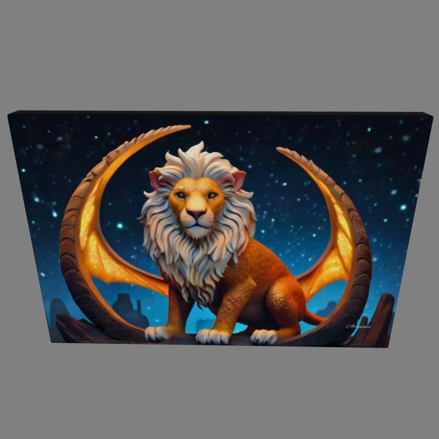 Winged Lion Mythical Creature Wall Art