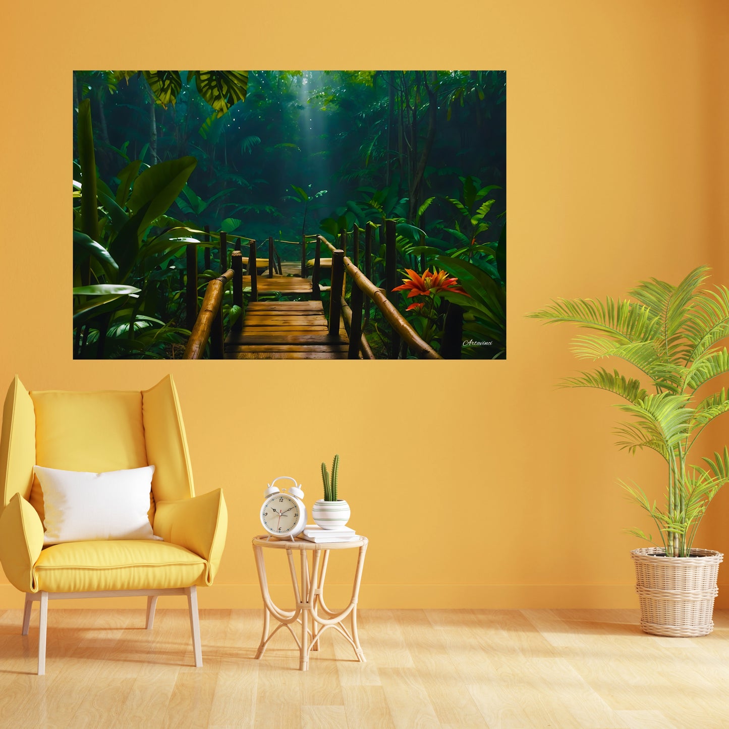 On Canvas Jungle Bridge